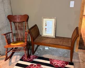 Bench/Antique Rocking Chair