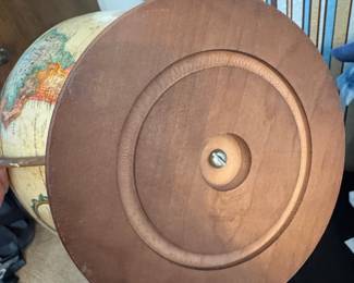 Vintage Replogle World Classic Series Globe on Wooden Pedestal Stand
