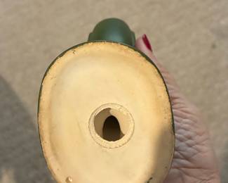 Vintage Mid-Century Modern Speckled Mint Green Ceramic Swan Planter