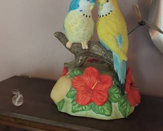 Vintage Lefton Porcelain Parakeet Figurine KW464