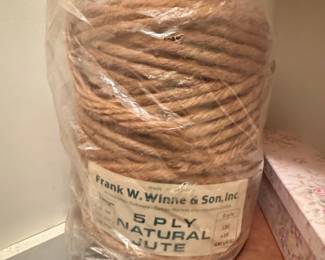 Vintage Frank W. Winne & Son 5-Ply Natural Jute Twine