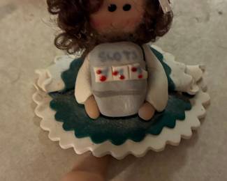 Handmade Polymer Clay 'Slots' Figurine