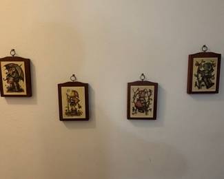 Vintage M.I. Hummel "36" Wooden Wall Plaques (Set of 4)