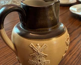 Bourne Denby Stoneware Relief Jug with Windmill Motif