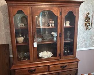 Traditional Oak China Cabinet by Thomasville