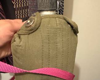 Vintage US Military Plastic Canteen with Cover