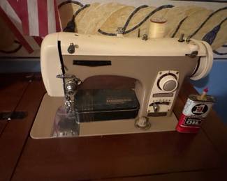 Vintage Brother Flairmatic 190 Sewing Machine in Wooden Cabinet