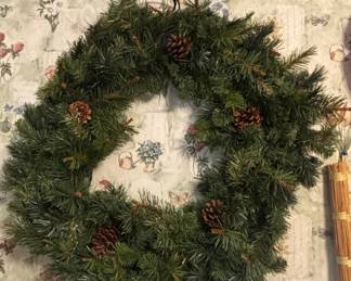 Artificial Pine and Pinecone Christmas Wreath