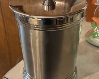 Vintage Silver-Plated Lidded Canister