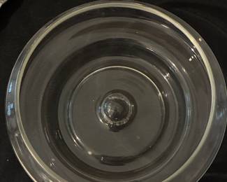 Vintage Clear Glass Casserole or Butter Dish Lid
