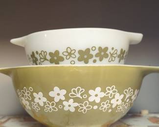 Pyrex Spring Blossom Green Cinderella Mixing Bowl #441