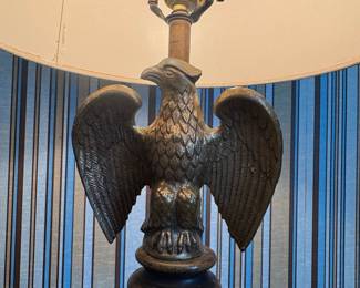Vintage Federal Style Eagle Table Lamp with Pedestal Base