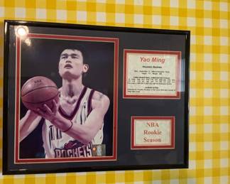 Yao Ming Houston Rockets Rookie Season Framed Plaque