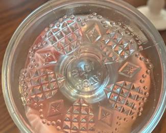 Avon Fostoria Hearts and Diamonds Clear Glass Goblet