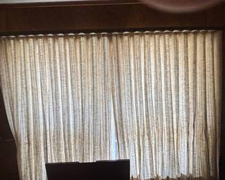 Vintage Linen Blend Textured Pinch Pleat Drapery Panels