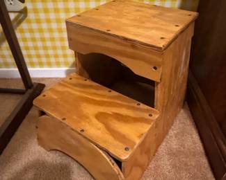 Wooden Two-Step Stool