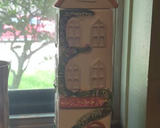 Vintage House-Shaped Pasta Canister
