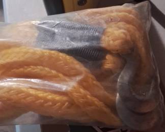 Yellow Braided Nylon Tow Rope with Forged Steel Hook