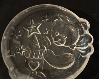 Vintage Mikasa "Party Bears" Crystal Serving Platter