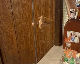 Vintage Wooden Balancing Hummingbird Toy
