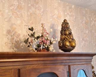Vintage Gold-Tone Fruit Topiary Centerpiece