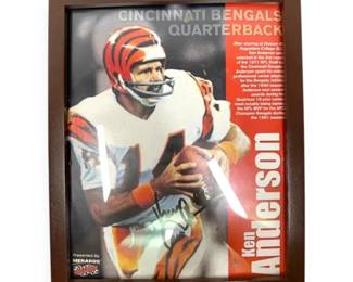 Ken Anderson Signed Framed Picture