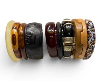 Boho Wooden Bangles Bracelets