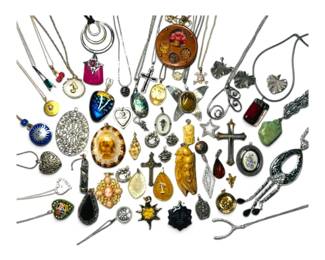 Silver And Gold Toned Pendants And Charms