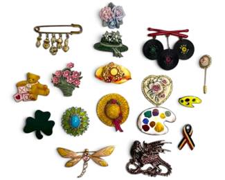 Vintage Brooches and Pins Including K.J. L. For Avon BSK