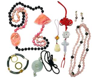 Jade And Stone Beaded Necklaces