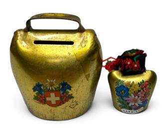 Gold Coin Bank And Bell