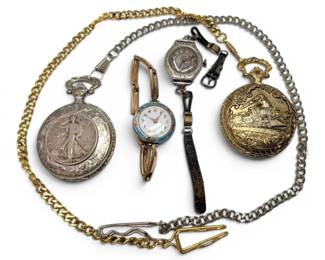Running Antique Watch, Walking Liberty Pocket Watch, More