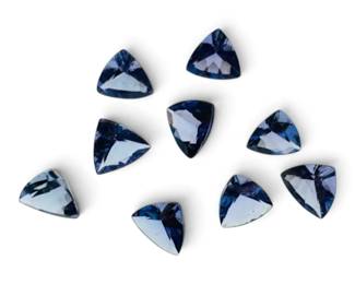 Seven 4x4mm Tanzanite Gemstones