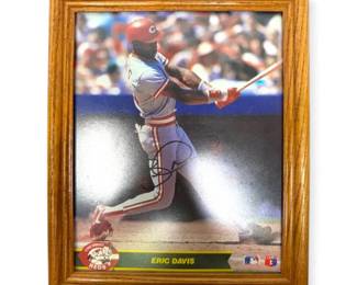 Signed Eric Davis Framed Picture