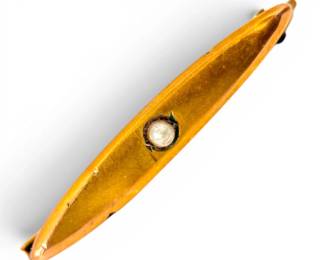 10k Gold Pin With Seed Pearl 0.6g