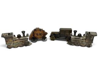 Antique Decorative Train Piggy Banks
