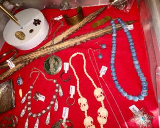 Vintage Blue Coral Jewelry 