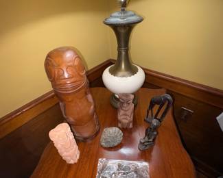 Vintage Wooden & Stone Sculptures