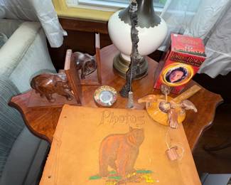 Vintage Bookends & Photo Albums