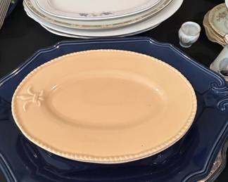 FleurdeLis Ceramic Serving Platter