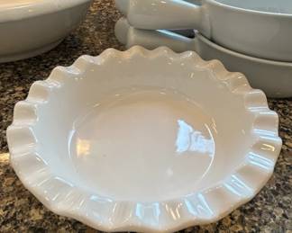 White Ceramic Fluted Pie Dish