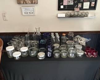 Mixed Lot of Vintage Laboratory, Canning, and Decorative Glassware