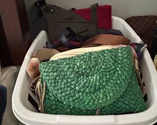 Green Woven Straw Clutch with Chain Strap Shiraleah