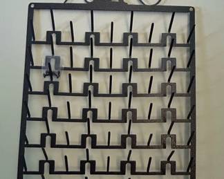 Vintage Black Metal Sewing Machine Spool Rack