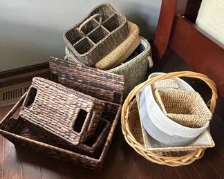 Assorted Woven Storage Baskets Collection