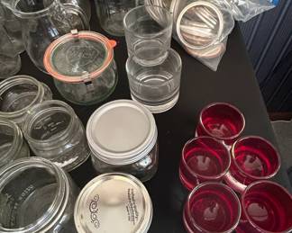 Mixed Lot of Vintage Laboratory, Canning, and Decorative Glassware second image