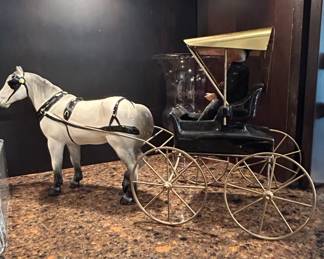 Vintage Metlox Poppytrail Ceramic Surrey Carriage Figurine