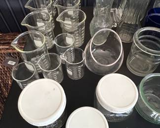 Collection of Vintage Pyrex and Kimax Laboratory Beakers