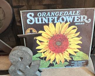 Orangedale Sunflower Brand Citrus Crate Label