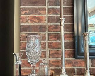 Vintage Crystal and SilverPlated Candlestick Collection